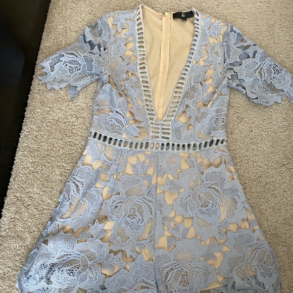 Revolve, Blue Romper, Size 6 - Picture 3 of 4
